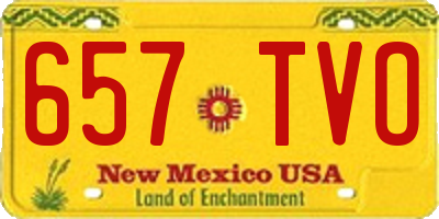 NM license plate 657TVO