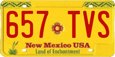 NM license plate 657TVS