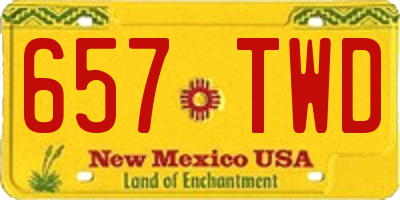 NM license plate 657TWD