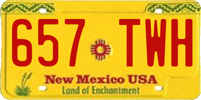 NM license plate 657TWH