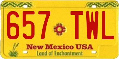 NM license plate 657TWL