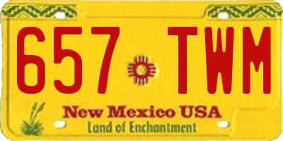 NM license plate 657TWM