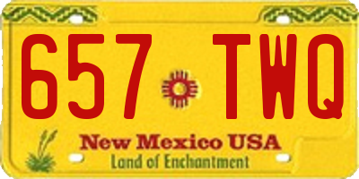 NM license plate 657TWQ
