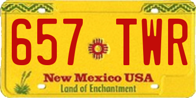 NM license plate 657TWR