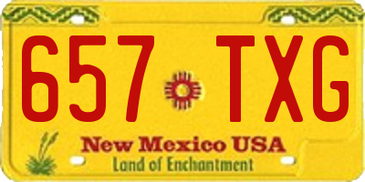NM license plate 657TXG