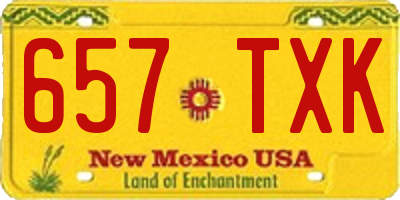 NM license plate 657TXK