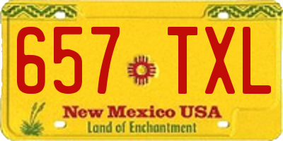 NM license plate 657TXL