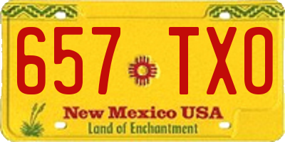 NM license plate 657TXO