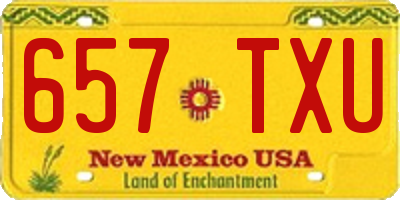 NM license plate 657TXU