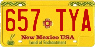 NM license plate 657TYA