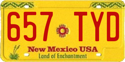 NM license plate 657TYD