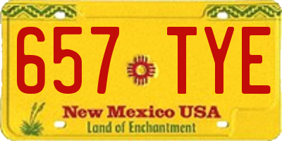 NM license plate 657TYE