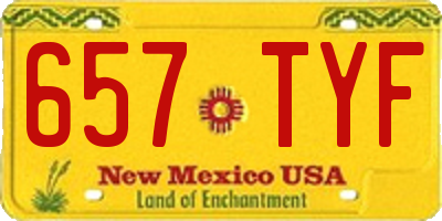 NM license plate 657TYF