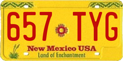 NM license plate 657TYG
