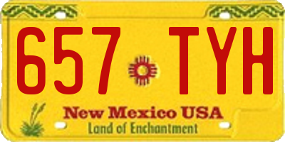 NM license plate 657TYH