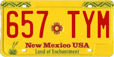 NM license plate 657TYM