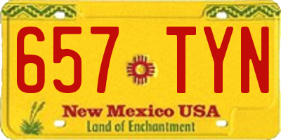 NM license plate 657TYN