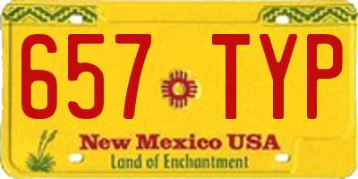 NM license plate 657TYP