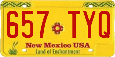 NM license plate 657TYQ