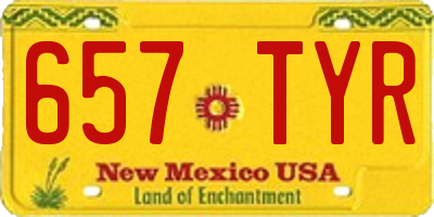 NM license plate 657TYR