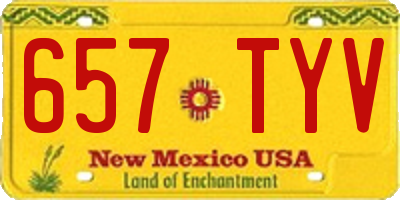 NM license plate 657TYV