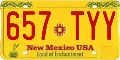NM license plate 657TYY