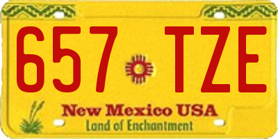 NM license plate 657TZE