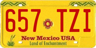 NM license plate 657TZI