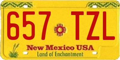 NM license plate 657TZL