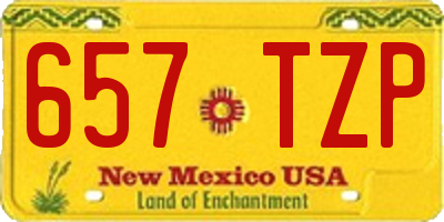 NM license plate 657TZP