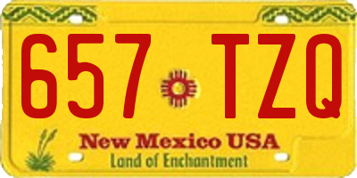 NM license plate 657TZQ