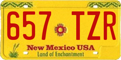 NM license plate 657TZR