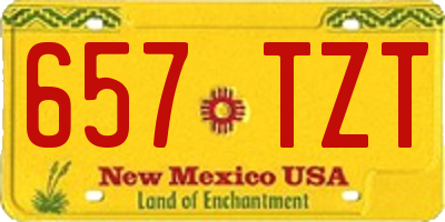 NM license plate 657TZT