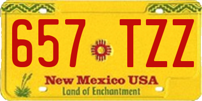 NM license plate 657TZZ