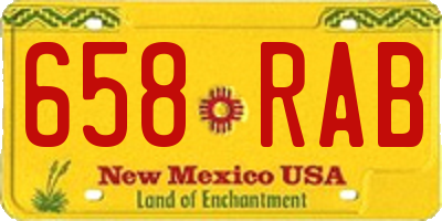 NM license plate 658RAB