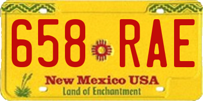 NM license plate 658RAE