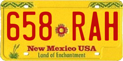 NM license plate 658RAH