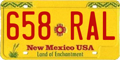 NM license plate 658RAL