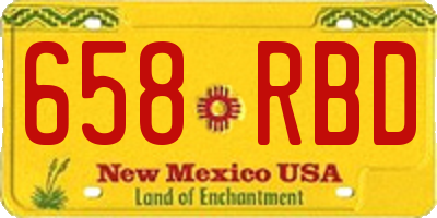 NM license plate 658RBD