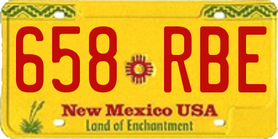 NM license plate 658RBE