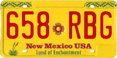 NM license plate 658RBG