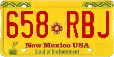 NM license plate 658RBJ