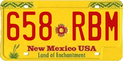 NM license plate 658RBM