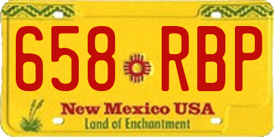 NM license plate 658RBP