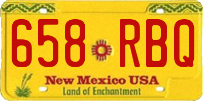 NM license plate 658RBQ