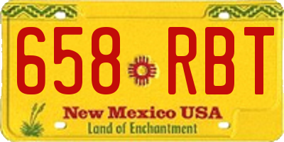 NM license plate 658RBT
