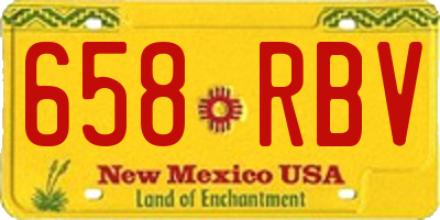 NM license plate 658RBV