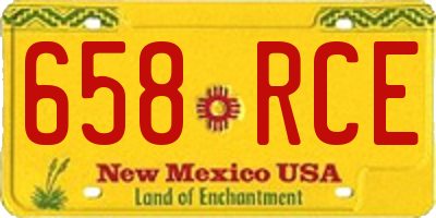 NM license plate 658RCE
