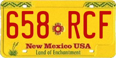 NM license plate 658RCF