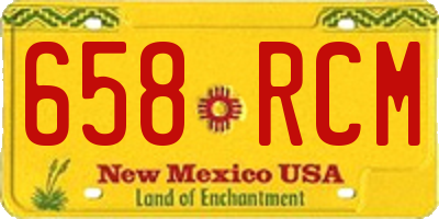 NM license plate 658RCM